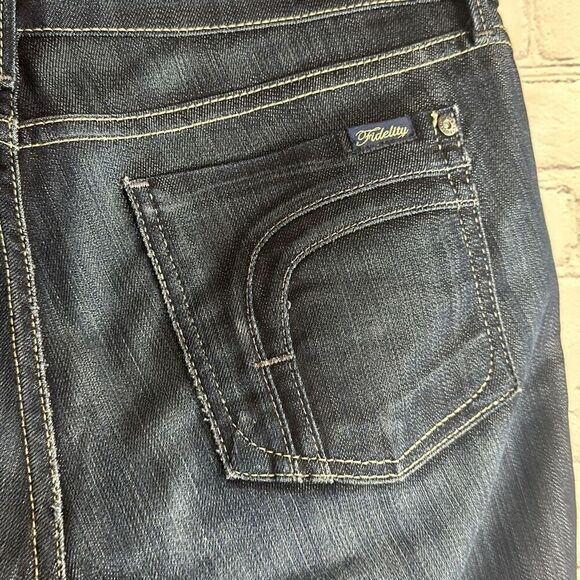 Fidelity Denim Belladonna Jeans Womens 32 Mid Rise Dark Wash Denim Jason Trotzuk - Picture 4 of 12